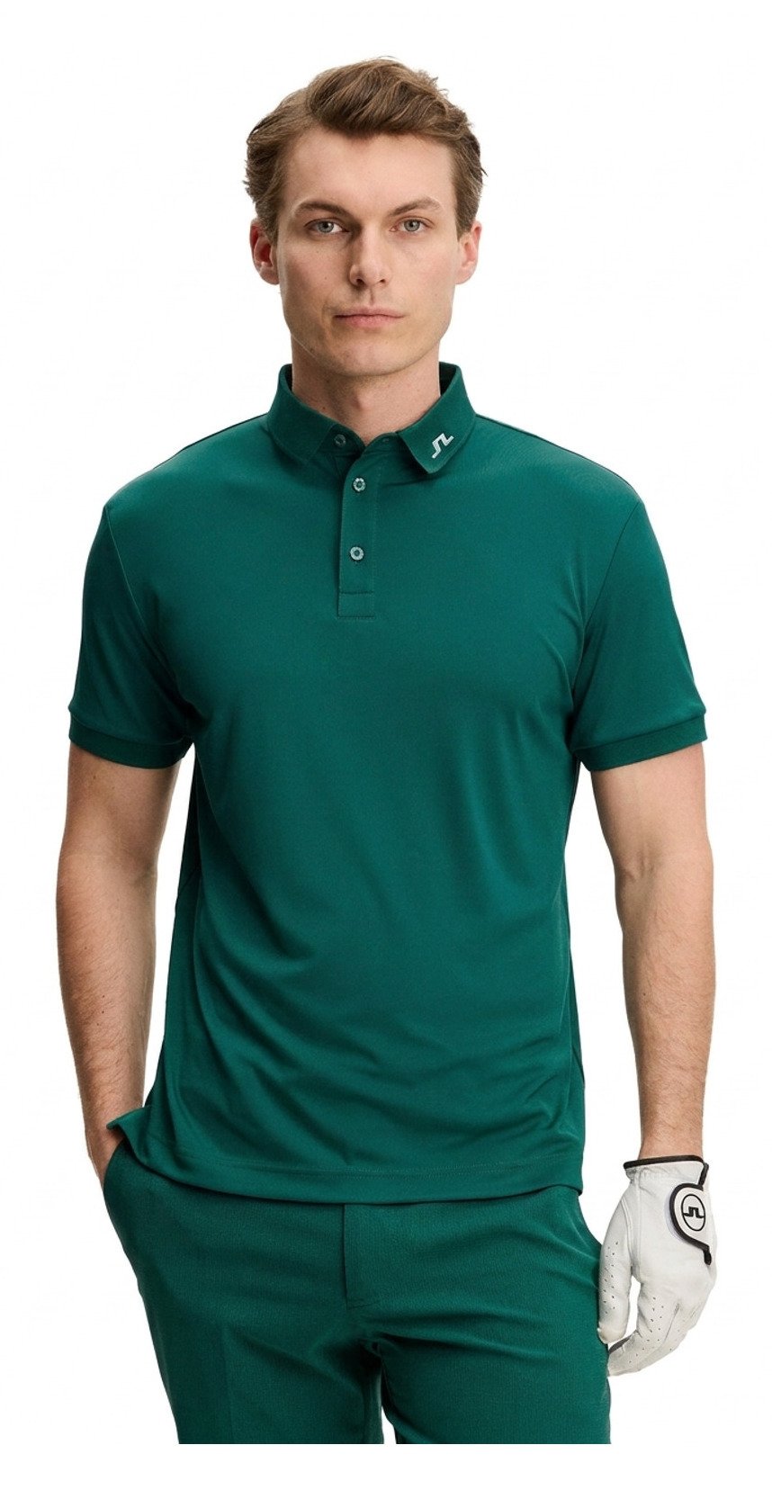 J.Lindeberg KV Print pánské polo, forest biome