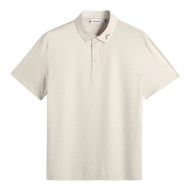 J.Lindeberg Tod Print pánské polo, bias bridge micro moon brindle