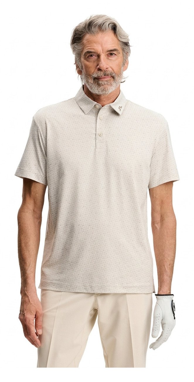 J.Lindeberg Tod Print pánské polo, bias bridge micro moon brindle
