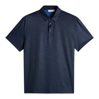 J.Lindeberg Tod Print pánské polo, bias bridge micro navy set