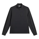 J.Lindeberg Lassy Quarter Zip Mid pánská vrstva, černá