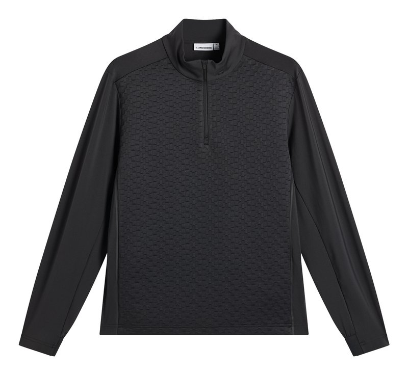 J.Lindeberg Lassy Quarter Zip Mid pánská vrstva, černá