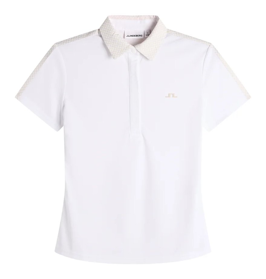 J.Lindeberg Cara Print dámské polo, bílé