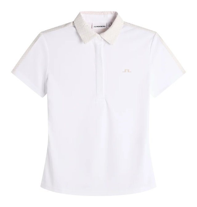J.Lindeberg Cara Print dámské polo, bílé