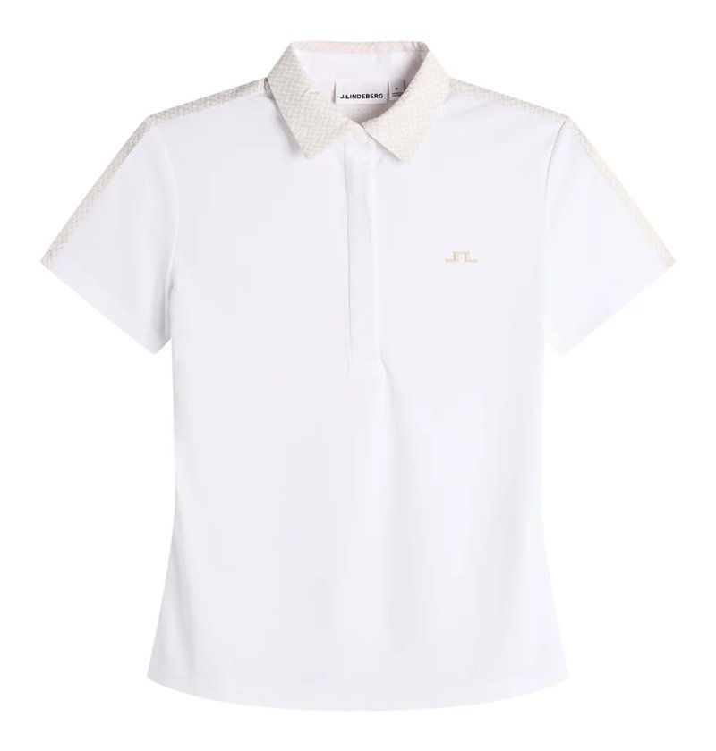 J.Lindeberg Cara Print dámské polo, bílé