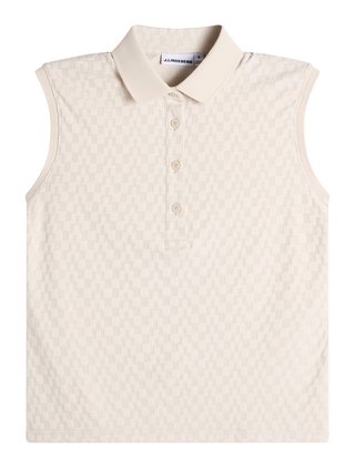 J.Lindeberg Dani sleeveless dámské polo, moonbeam