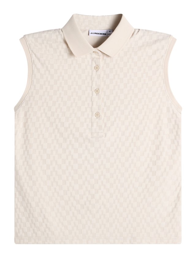 J.Lindeberg Dani sleeveless dámské polo, moonbeam