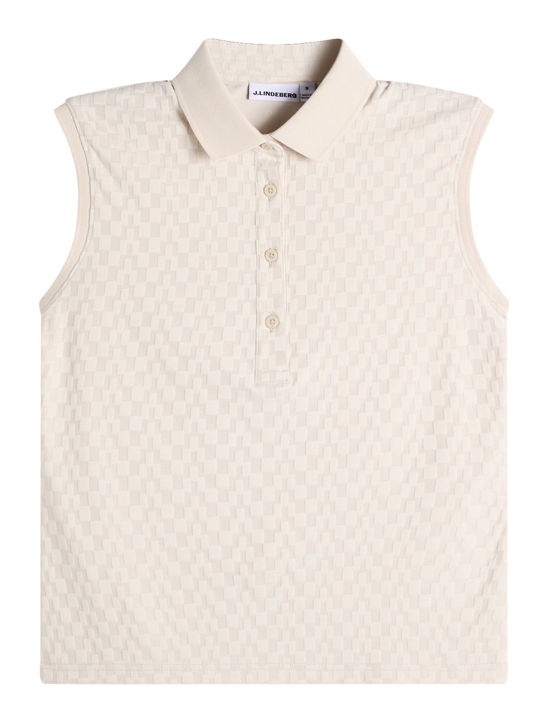 J.Lindeberg Dani sleeveless dámské polo, moonbeam