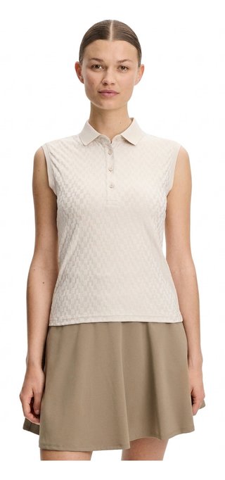 J.Lindeberg Dani sleeveless dámské polo, moonbeam