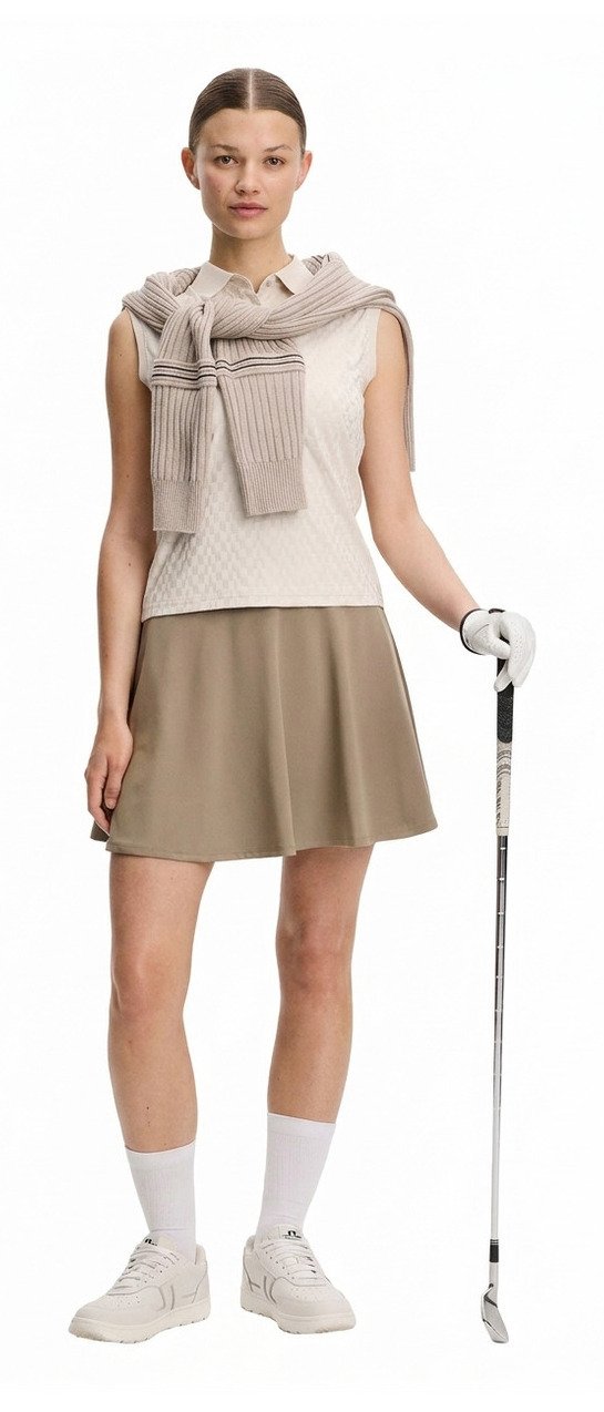 J.Lindeberg Dani sleeveless dámské polo, moonbeam
