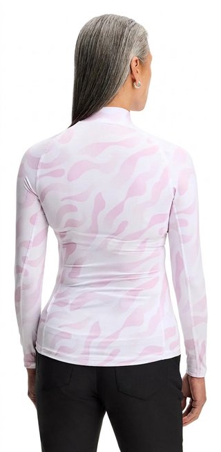 J.Lindeberg Ella Print Compression dámský top, bunker fade white orchid