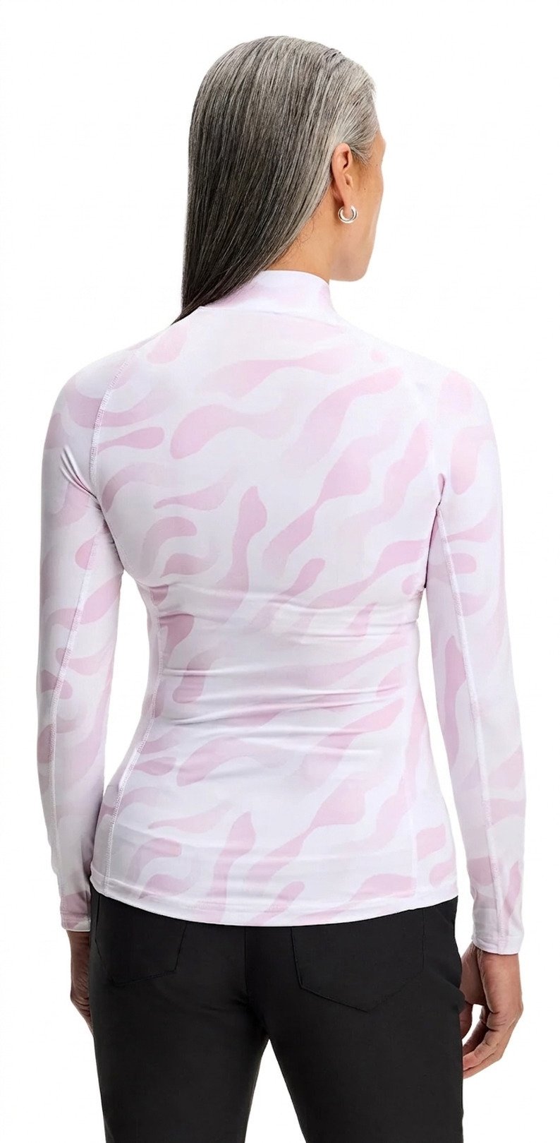J.Lindeberg Ella Print Compression dámský top, bunker fade white orchid