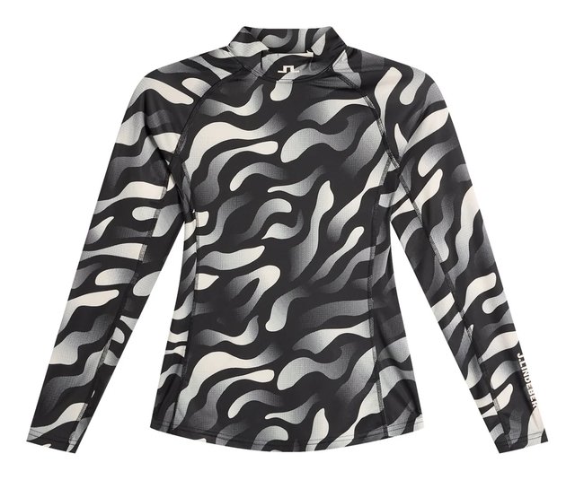 J.Lindeberg Ella Print Compression dámský top, bunker fade black moonbeam
