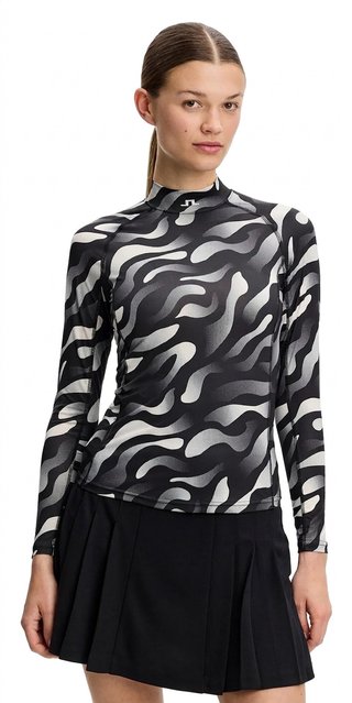 J.Lindeberg Ella Print Compression dámský top, bunker fade black moonbeam