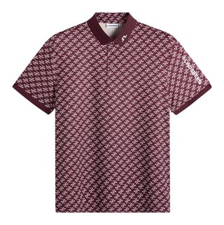 J.Lindeberg Tour Tech Print dámské polo, cardi jacquard - winetasting