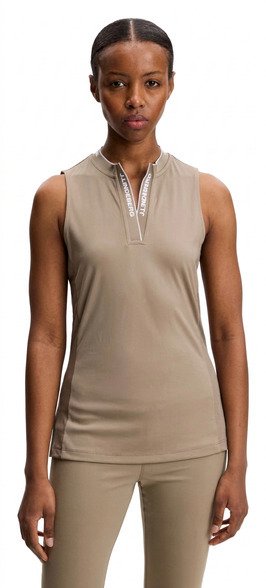 J.Lindeberg Leya Sleeveless dámské polo, béžové