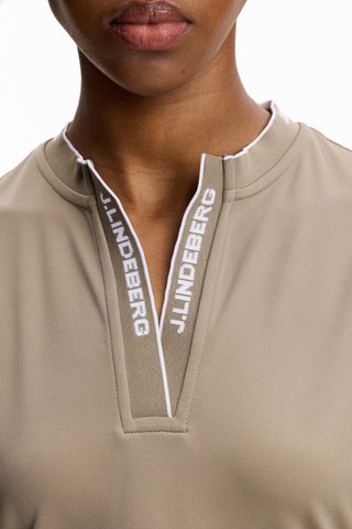 J.Lindeberg Leya Sleeveless dámské polo, béžové