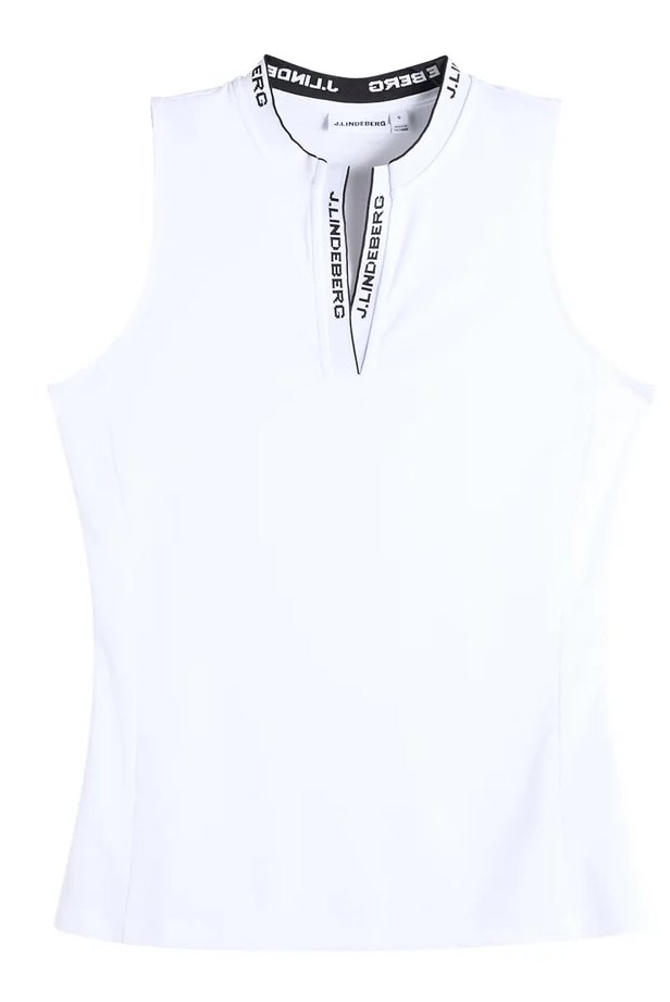 J.Lindeberg Leya Sleeveless dámské polo, bílé