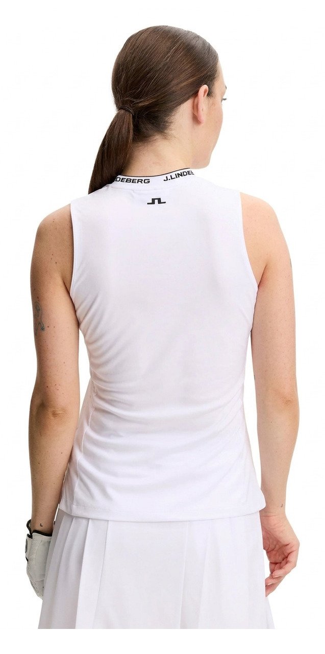 J.Lindeberg Leya Sleeveless dámské polo, bílé