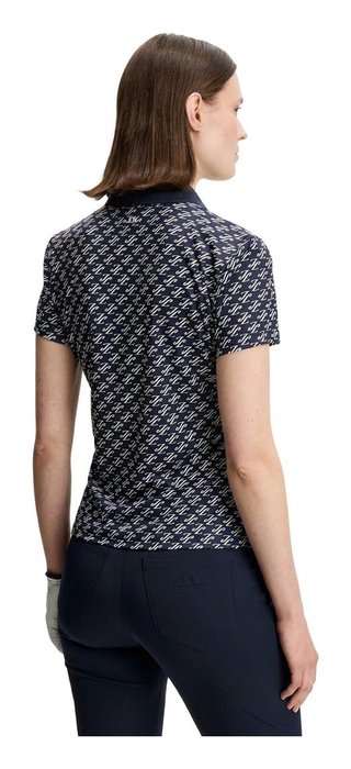 J.Lindeberg Tour Tech Print dámské polo, cardi jacquard - JL Navy