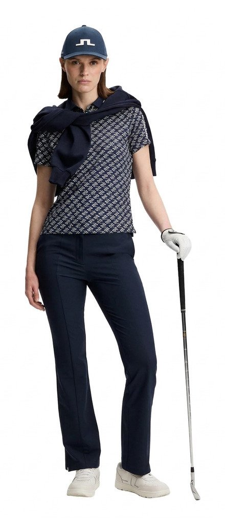 J.Lindeberg Tour Tech Print dámské polo, cardi jacquard - JL Navy