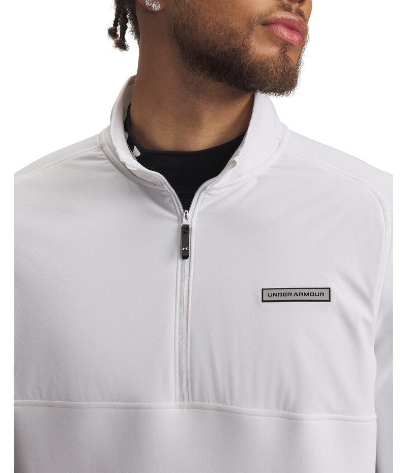 Under Armour Drive Pro Hybrid pánská mikina na zip 1/2, bílá