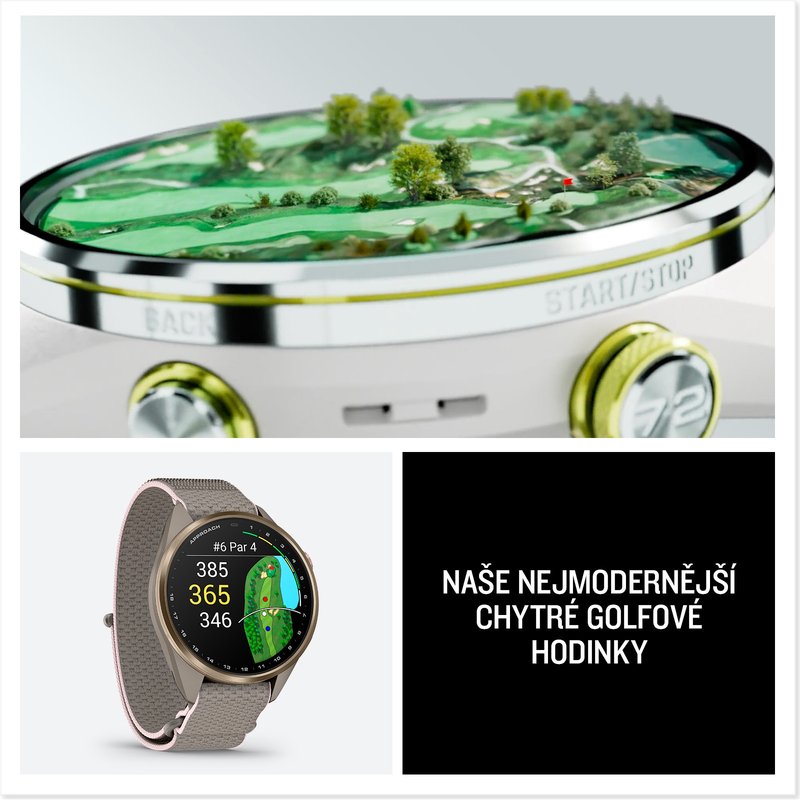 Garmin Approach S72 Golfové gps hodinky, 43 mm, pebble grey