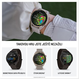 Garmin Approach S72 Golfové gps hodinky, 43 mm, pebble grey
