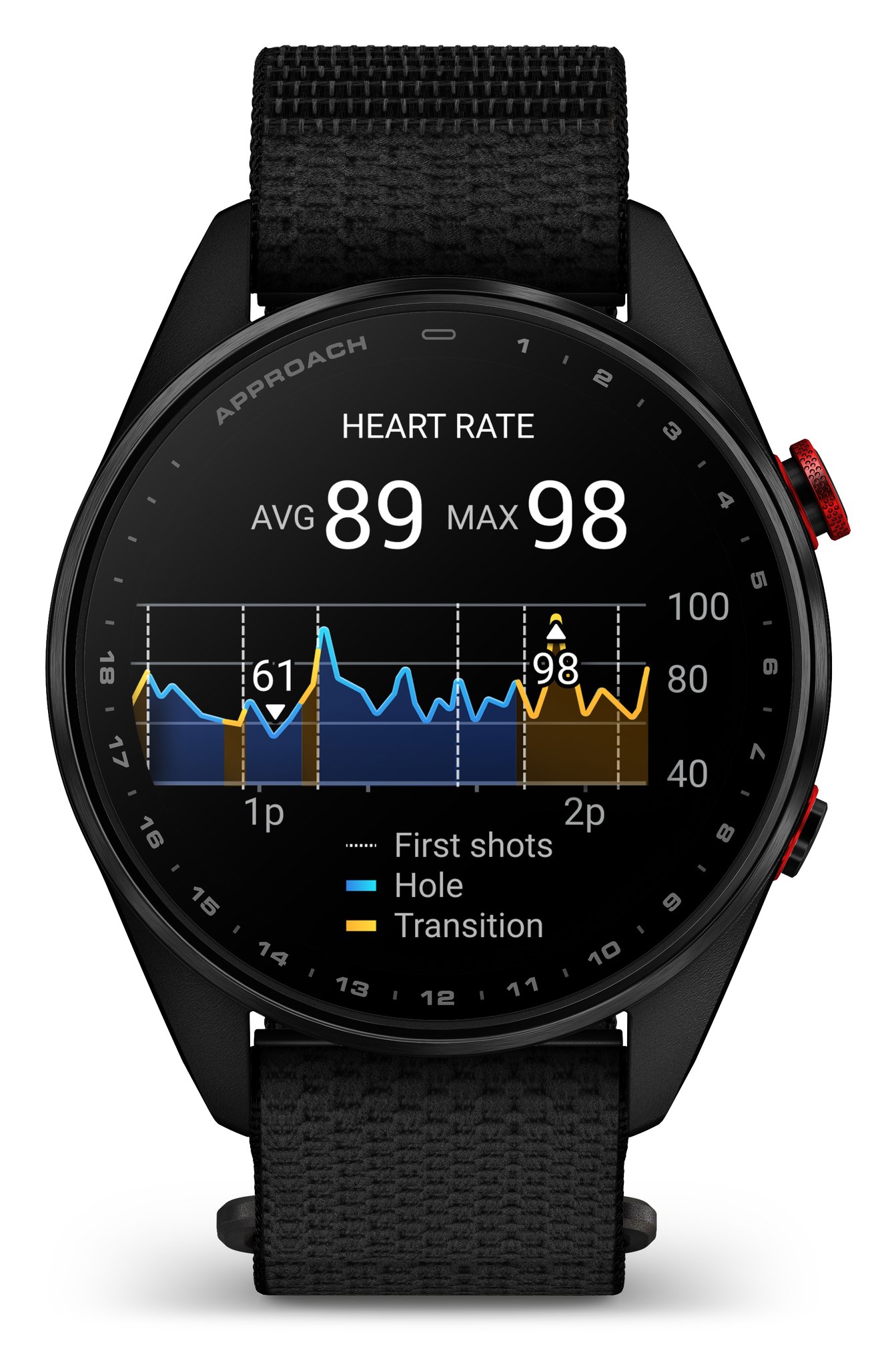 Garmin Approach S72 golfové gps hodinky, 47 mm, černé