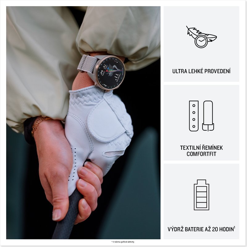 Garmin Approach S72 golfové gps hodinky, 47 mm, černé