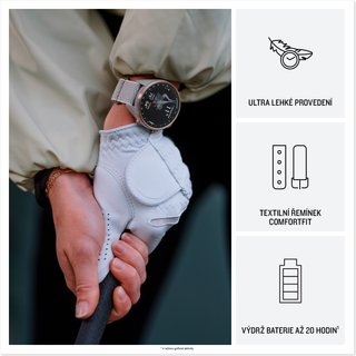 Garmin Approach S72 GPS hodinky, 47 mm, fog grey/citron,
