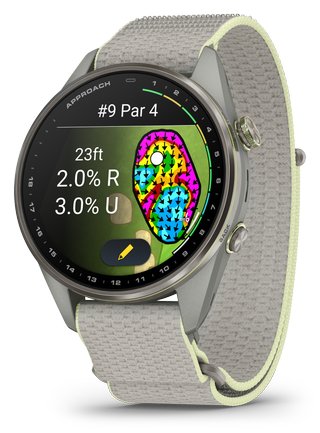 Garmin Approach S72 GPS hodinky, 47 mm, fog grey/citron,