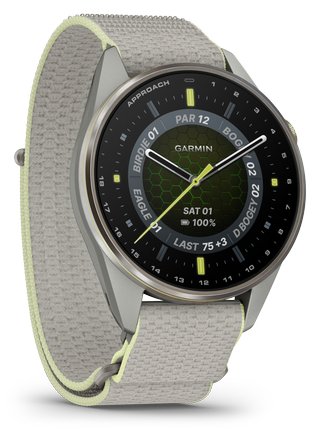 Garmin Approach S72 GPS hodinky, 47 mm, fog grey/citron,