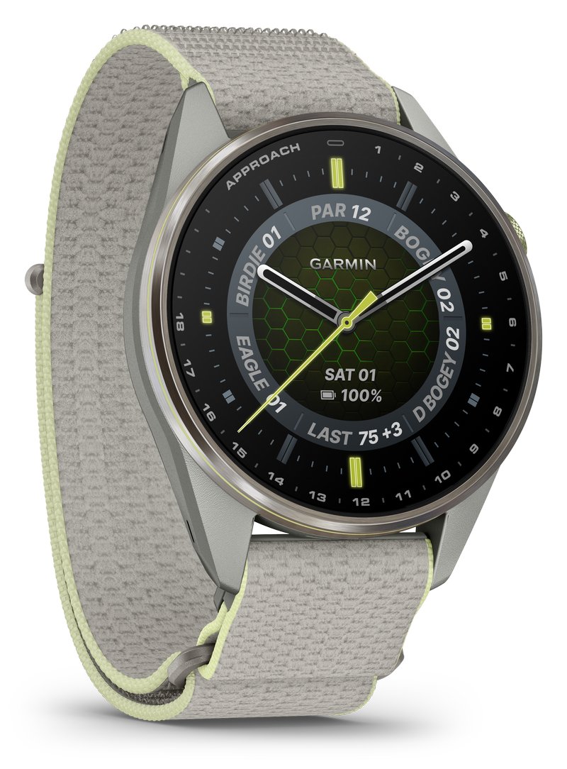 Garmin Approach S72 GPS hodinky, 47 mm, fog grey/citron,