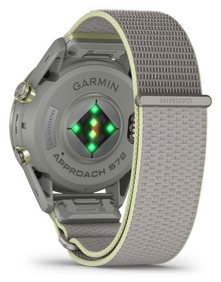 Garmin Approach S72 GPS hodinky, 47 mm, fog grey/citron,