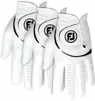 FootJoy WeatherSof 24 dámská golfová rukavice (3 PACK), bílá/černá, ML