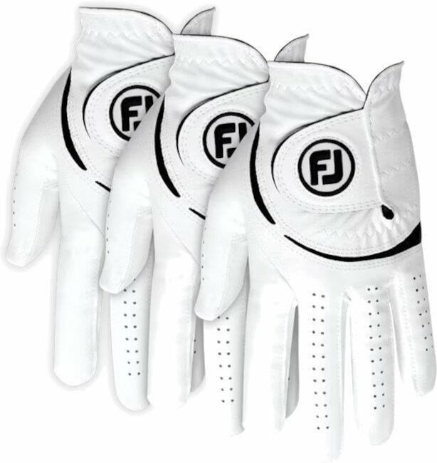FootJoy WeatherSof 24 dámská golfová rukavice (3 PACK), bílá/černá, ML