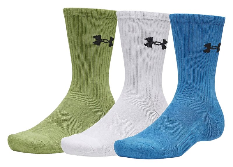 Under Armour UA Performance Cotton unisex ponožky (3 páry), aegean blue