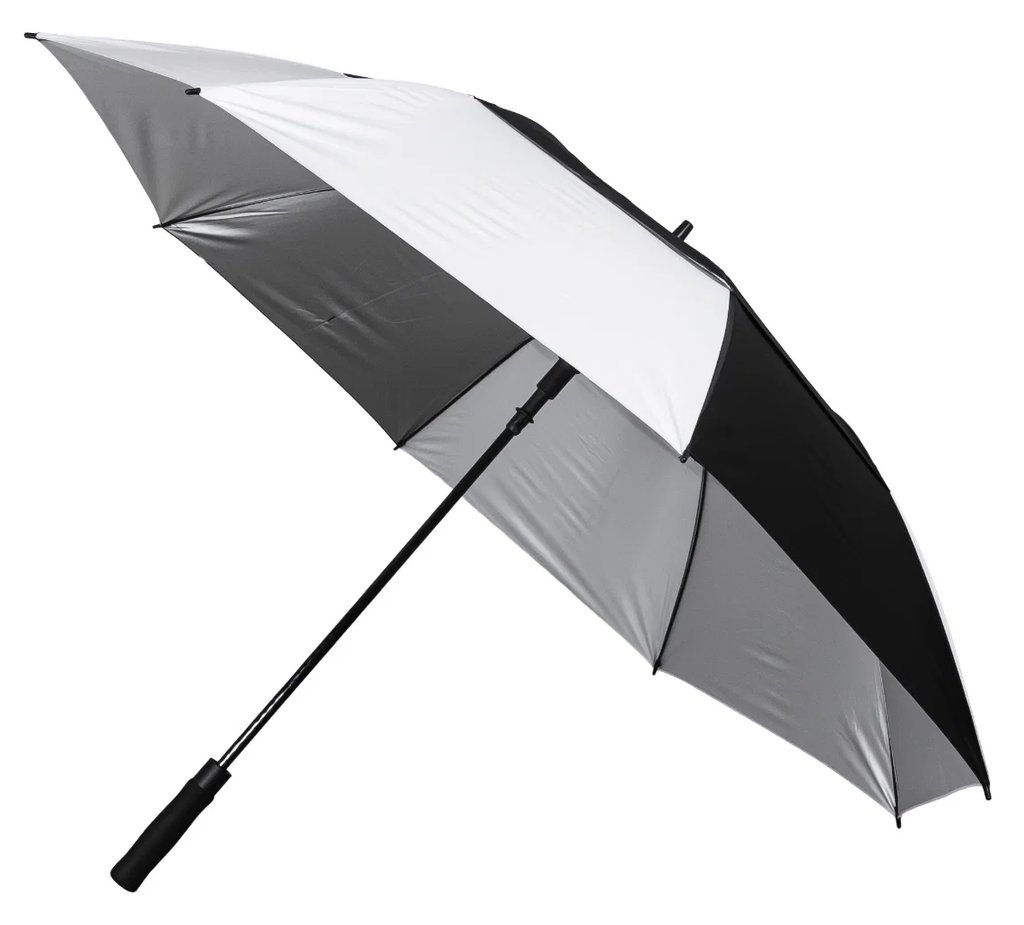 Longridge 62" Windproof UV deštník, černý/šedý