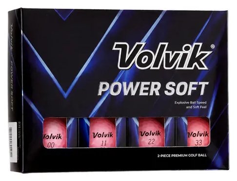 Volvik POWER Soft golfové míčky (12 ks), růžové