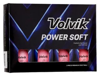 Volvik POWER Soft golfové míčky (12 ks), růžové