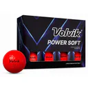 Volvik POWER Soft golfové míčky (12 ks), červené