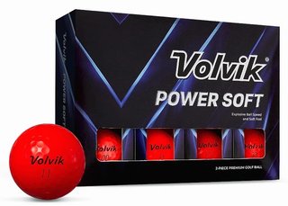 Volvik POWER Soft golfové míčky (12 ks), červené