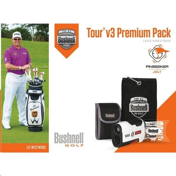 Bushnell Tour V3 Premium pack laserový dalekohled + příslušenství