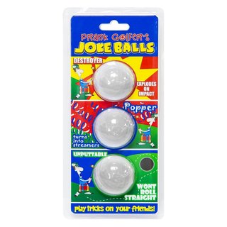 Longridge Prank Golfer’s Joke Balls vtipné golfové míčky, 3ks