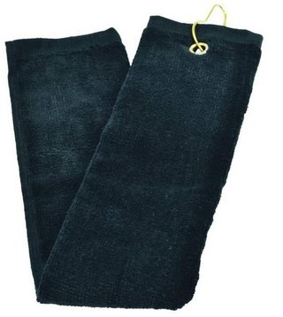 Longridge Three Fold golfový ručník, černý