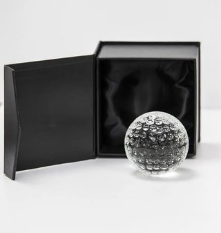 Longridge Crystal Golf Ball Paper Weight Trophy těžítko