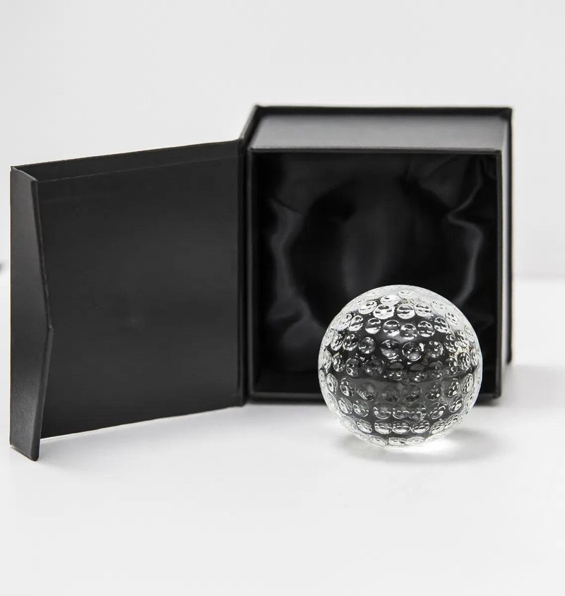 Longridge Crystal Golf Ball Paper Weight Trophy těžítko