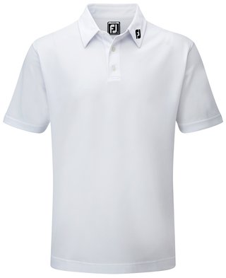 Footjoy Stretch Pique Solid dětské polo, bílé