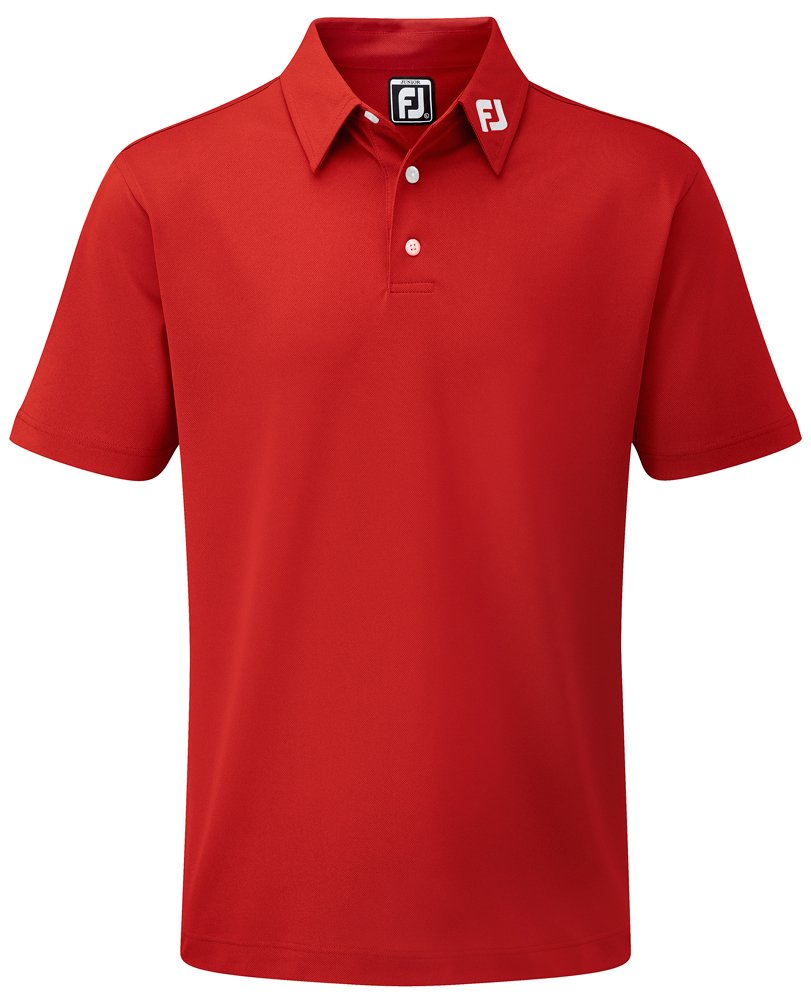 Footjoy Stretch Pique Solid dětské polo, červené